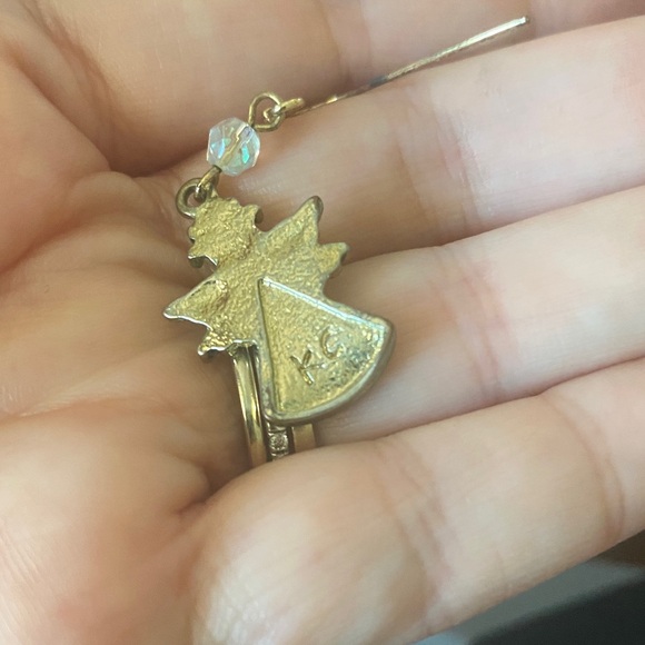 Vintage KC Gold Angel Earrings - Picture 3 of 3